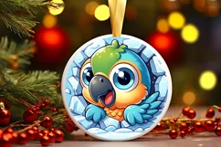 Round Christmas Ornament Sublimation|Clipart Product Image 1