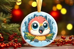 Round Christmas Ornament Sublimation|Clipart Product Image 1