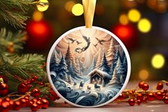 Round Christmas Ornament Sublimation|Clipart Product Image 1