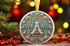 Round Christmas Ornament Sublimation|Clipart Product Image 2