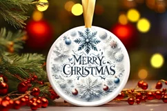 Round Christmas Ornament Sublimation|Clipart Product Image 3