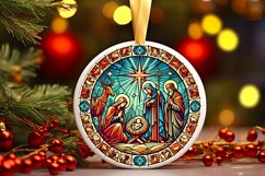 Round Christmas Ornament Sublimation|Clipart Product Image 2