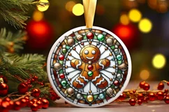 Round Christmas Ornament Sublimation|Clipart Product Image 1