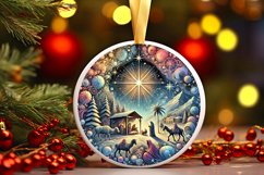 Round Christmas Ornament Sublimation|Clipart Product Image 1