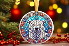 Round Christmas Ornament Sublimation|Clipart Product Image 2