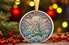 Round Christmas Ornament Sublimation|Clipart Product Image 2