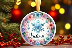 Round Christmas Ornament Sublimation|Clipart Product Image 1