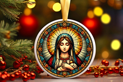 Round Christmass Ornament PNG Product Image 1