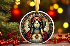 Round Christmas Ornament Sublimation|Clipart Product Image 1