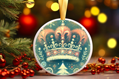Round Christmass Ornament PNG Product Image 1