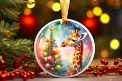 Round Christmas Ornament Sublimation|Clipart Product Image 1