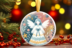 Round Christmass Ornament PNG Product Image 1