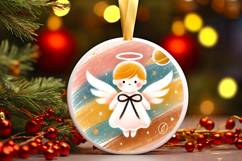 Round Christmass Ornament PNG Product Image 1