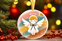 Round Christmas Ornament Sublimation|Clipart Product Image 2