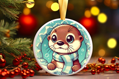 Round Christmass Ornament PNG Product Image 1