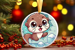 Round Christmass Ornament PNG Product Image 1
