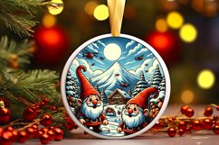 Round Christmas Ornament Sublimation|Clipart Product Image 1