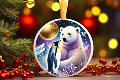 Round Christmass Ornament PNG Product Image 1