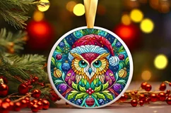Round Christmas Ornament Sublimation|Clipart Product Image 1