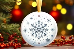 a Winter Snowflake Ornament Sublimation PNG Product Image 3