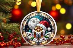 Round Christmass Ornament PNG Product Image 1