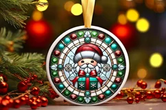 Round Christmas Ornament Sublimation|Clipart Product Image 2