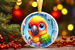 Round Christmass Ornament PNG Product Image 1