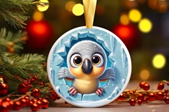 Round Christmas Ornament Sublimation|Clipart Product Image 2