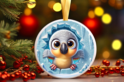 Round Christmass Ornament PNG Product Image 1