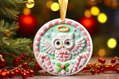 Round Christmas Ornament Sublimation|Clipart Product Image 2