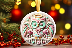 Round Christmass Ornament PNG Product Image 1