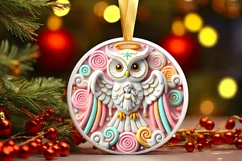 Round Christmas Ornament Sublimation|Clipart Product Image 2