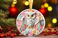 Round Christmass Ornament PNG Product Image 1