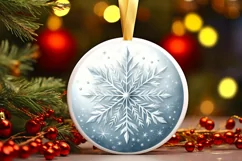 Round Christmas Ornament Sublimation|Clipart Product Image 1