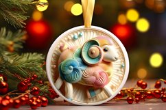 Round Christmas Ornament Sublimation|Clipart Product Image 1