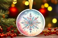 Round Christmas Ornament Sublimation|Clipart Product Image 3