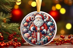Round Christmas Ornament Sublimation|Clipart Product Image 1