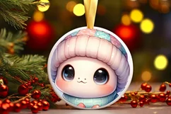 Cute Baby Turtle Winter Scene Sublimation PNG Product Image 3