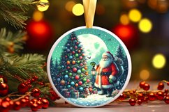 Round Christmas Ornament Sublimation|Clipart Product Image 1