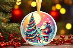Round Christmas Ornament Sublimation|Clipart Product Image 1