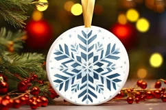 Round Christmas Ornament Sublimation|Clipart Product Image 1