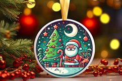 Round Christmas Ornament Sublimation|Clipart Product Image 1