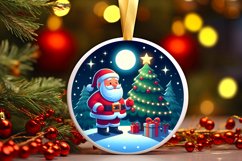 Round Christmas Ornament Sublimation|Clipart Product Image 1