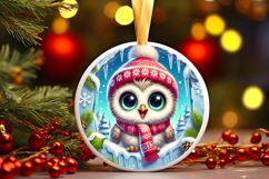 Round Christmass Ornament PNG Product Image 1