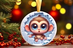 Round Christmas Ornament Sublimation|Clipart Product Image 1