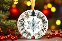 Round Christmas Ornament Sublimation|Clipart Product Image 1