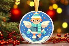 Round Christmass Ornament PNG Product Image 1