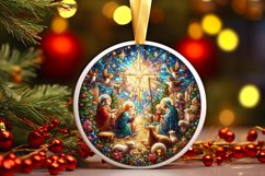 Round Christmas Ornament Sublimation|Clipart Product Image 1