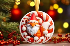 Round Christmas Ornament Sublimation|Clipart Product Image 2