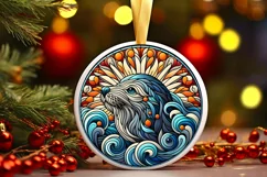 Round Christmas Ornament Sublimation|Clipart Product Image 1